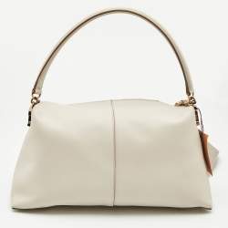 Tod's Off White Leather Small T Case Shoulder Bag