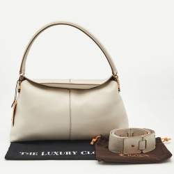 Tod's Off White Leather Small T Case Shoulder Bag