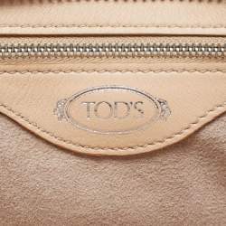 Pre Owned Tod's Tan Ombre Leather Large Sella Satchel