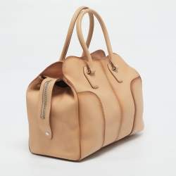 Pre Owned Tod's Tan Ombre Leather Large Sella Satchel