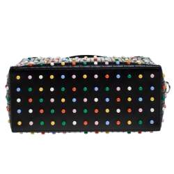 Tod's Black Leather Multicolored Studs Gommino Bag 