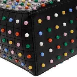 Tod's Black Leather Multicolored Studs Gommino Bag 