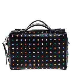 Tod's Black Leather Multicolored Studs Gommino Bag 