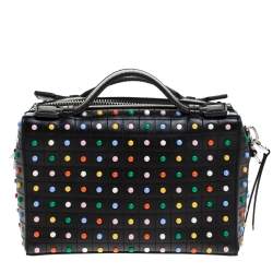 Tod's Black Leather Multicolored Studs Gommino Bag 