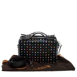 Tod's Black Leather Multicolored Studs Gommino Bag 