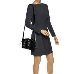 Tod's Black Leather Multicolored Studs Gommino Bag 