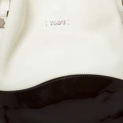 مملوكة مسبقًا حقيبة يد تودز شوبر جلد لامع و جلد بني و بيج