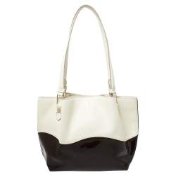 مملوكة مسبقًا حقيبة يد تودز شوبر جلد لامع و جلد بني و بيج