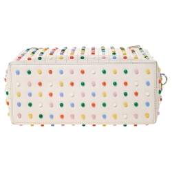 Tod's Cream Leather Multicolored Studs Gommino Bag 