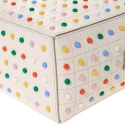 Tod's Cream Leather Multicolored Studs Gommino Bag 