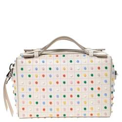 Tod's Cream Leather Multicolored Studs Gommino Bag 
