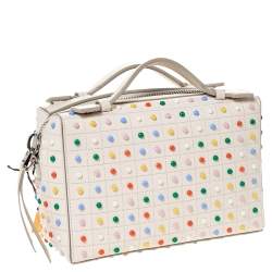 Tod's Cream Leather Multicolored Studs Gommino Bag 