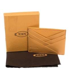 Tod's Orange Leather Card Holder