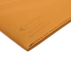 Tod's Orange Leather Card Holder