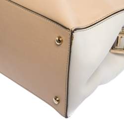 Pre Owned Tod's Tri Color Leather Medium D-Cube Tote