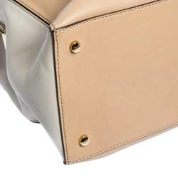 Pre Owned Tod's Tri Color Leather Medium D-Cube Tote