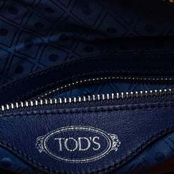 مملوكة مسبقًا Tod's Navy Blue Leather D Styling Bowler Bag