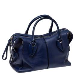 مملوكة مسبقًا Tod's Navy Blue Leather D Styling Bowler Bag