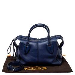 مملوكة مسبقًا Tod's Navy Blue Leather D Styling Bowler Bag