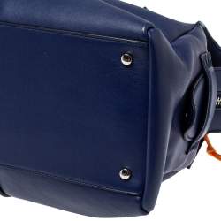 مملوكة مسبقًا Tod's Navy Blue Leather D Styling Bowler Bag