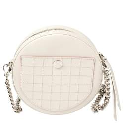 مملوكة مسبقًا حقيبة كروس تودز غوميني مستديرة جلد أبيض