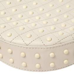 مملوكة مسبقًا حقيبة كروس تودز غوميني مستديرة جلد أبيض