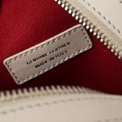 مملوكة مسبقًا حقيبة كروس تودز غوميني مستديرة جلد أبيض