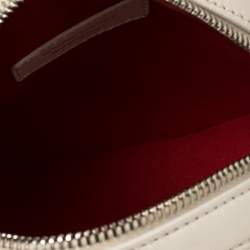 مملوكة مسبقًا حقيبة كروس تودز غوميني مستديرة جلد أبيض