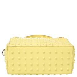 Pre Owned حقيبة تودز غومينو صغيرة مرصعة جلد أصفر 