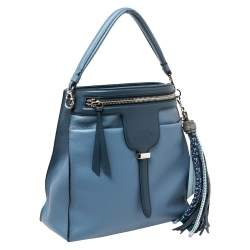 Pre Owned Tod's Blue Leather Thea Bucket Bag