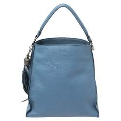 Pre Owned Tod's Blue Leather Thea Bucket Bag