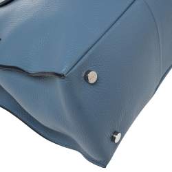 Pre Owned Tod's Blue Leather Thea Bucket Bag