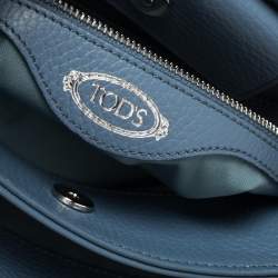 Pre Owned Tod's Blue Leather Thea Bucket Bag