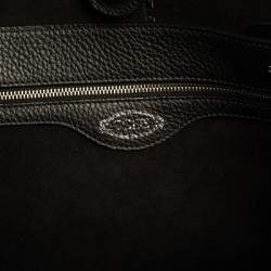 Pre Owned Tod's Black Leather ANJ Rings Shopper Tote