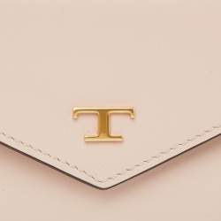 Pre Owned Tod's Beige Leather Continental Wallet