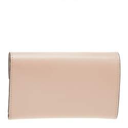 Pre Owned Tod's Beige Leather Continental Wallet