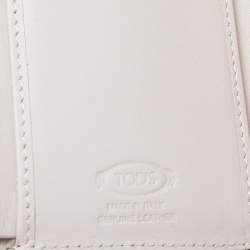 Pre Owned Tod's Beige Leather Continental Wallet