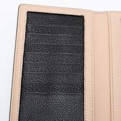 Pre Owned Tod's Black Leather Logo Flap Wallet 