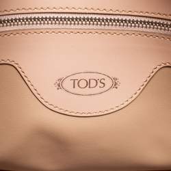 Tod's Beige Leather D-Bag Satchel