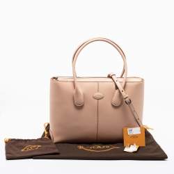 Tod's Beige Leather D-Bag Satchel
