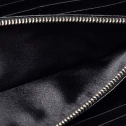 Tod's Black Quilted Leather Double T Zip Around Wallet
