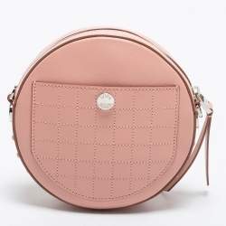 Tod's Pink Leather Round Gommini Crossbody Bag