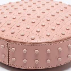 Tod's Pink Leather Round Gommini Crossbody Bag