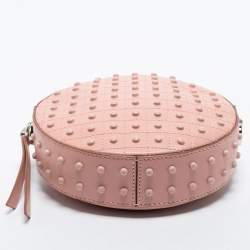Tod's Pink Leather Round Gommini Crossbody Bag