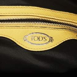 Tod's Yellow Leather Mini Miky Satchel