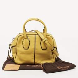 Tod's Yellow Leather Mini Miky Satchel