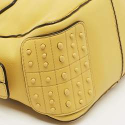 Tod's Yellow Leather Mini Miky Satchel