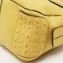 Tod's Yellow Leather Mini Miky Satchel