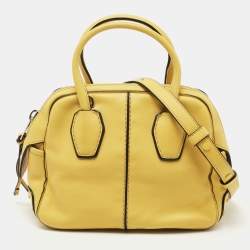 Tod's Yellow Leather Mini Miky Satchel