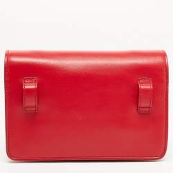 Tod's Red Leather T Timeless Micro Crossbody Bag